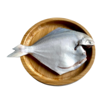 تصویر  ماهی حلوا سفید پاک شده سایز بزرگ (شکم خالی) – ۱ کیلوگرم