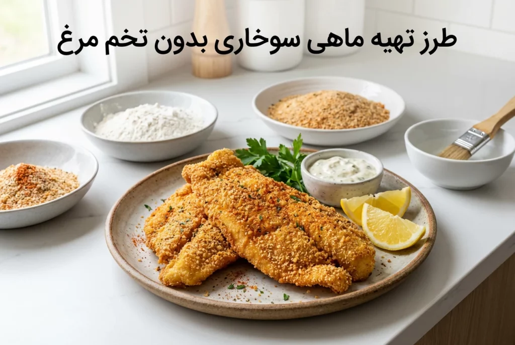 طرز تهیه ماهی سوخاری بدون تخم مرغ